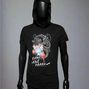 Black Short Sleeve Tee with Graphic Design